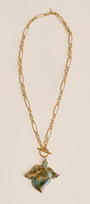 Agate Leaf Short Necklace
