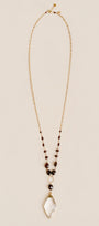 Garnet & Crystal Quartz Long Necklace