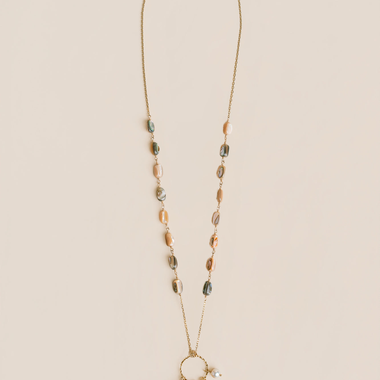 Labradorite, Abalone, Mother of Pearl Necklace