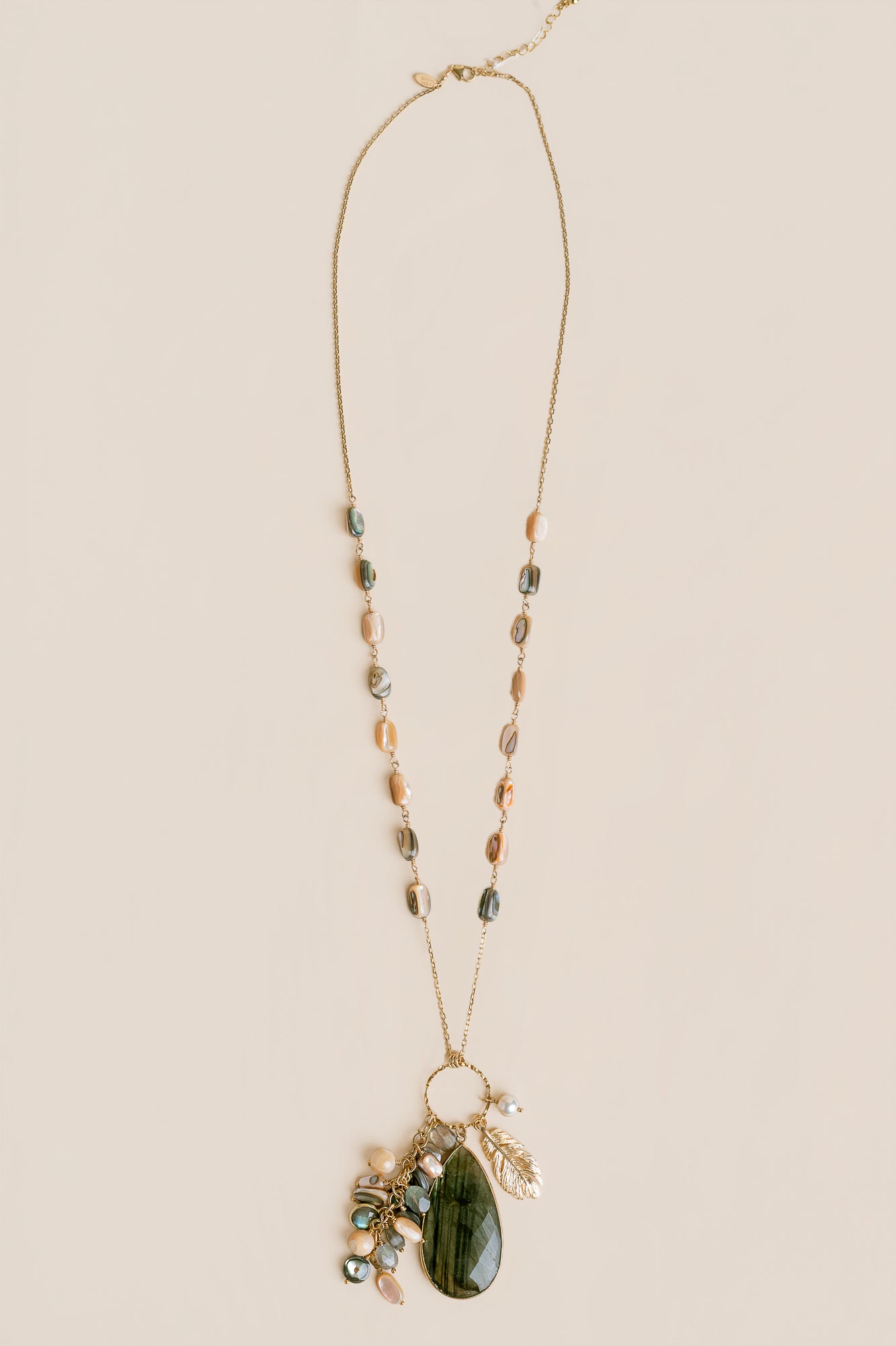 Lisa Marie Jewelry Labradorite, Abalone, Mother of Pearl Necklace