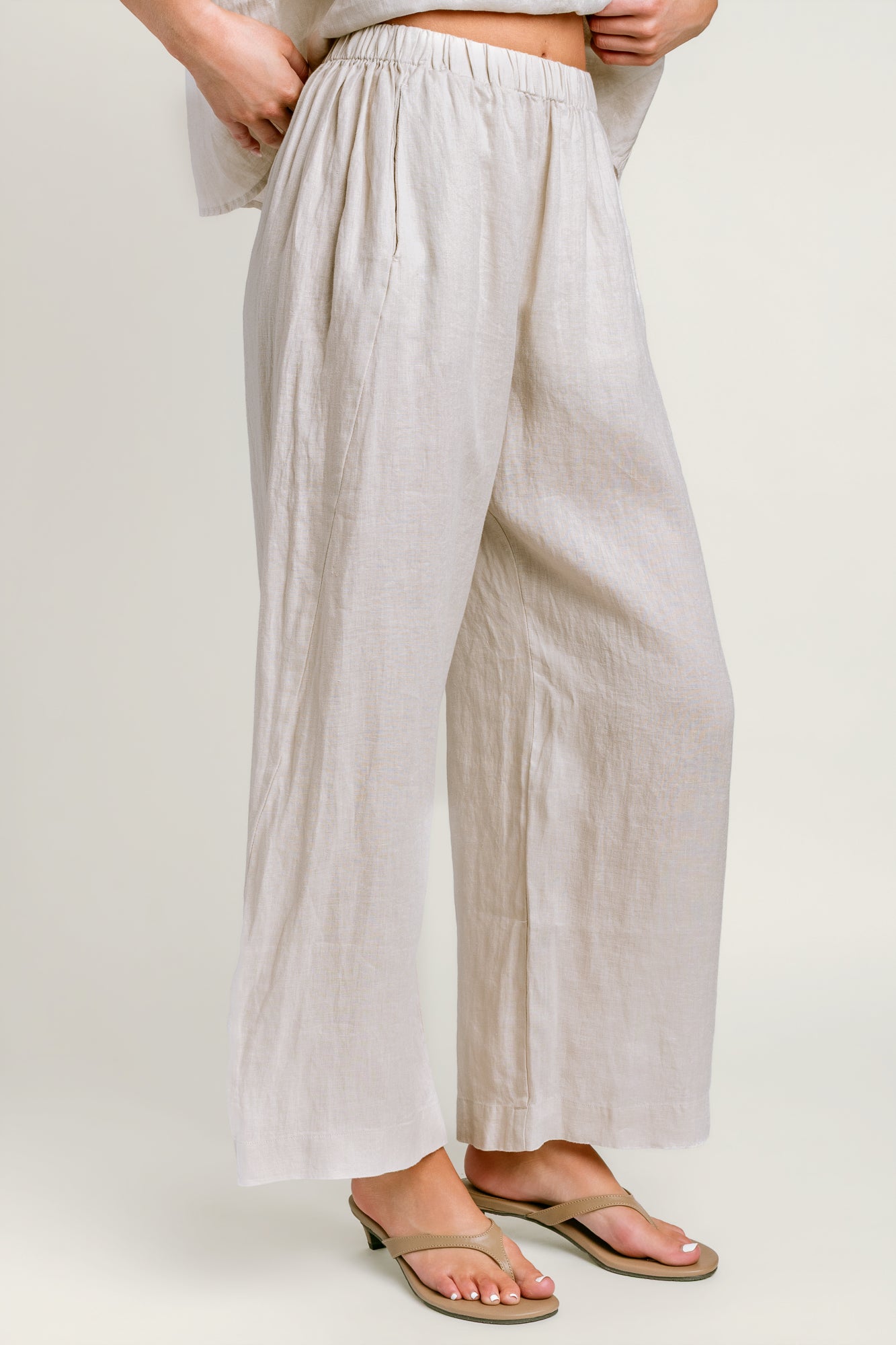 Velvet Lola Linen Straight Pant