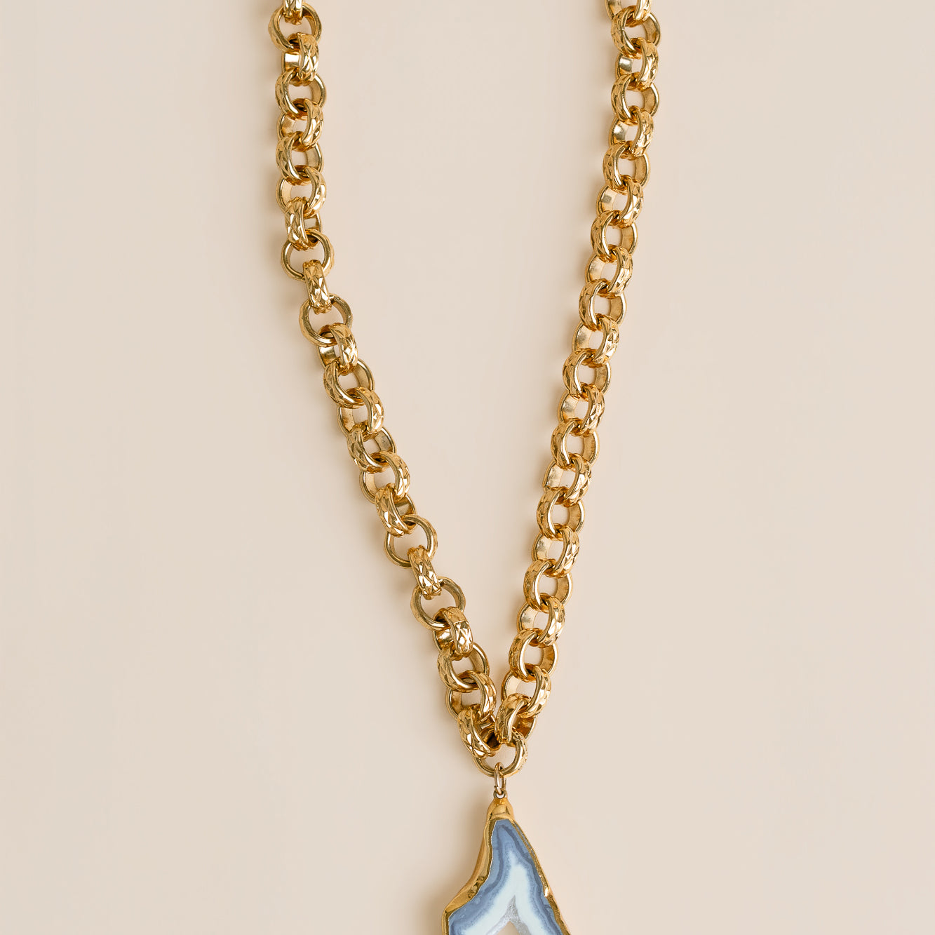 Blue Lace Agate Necklace