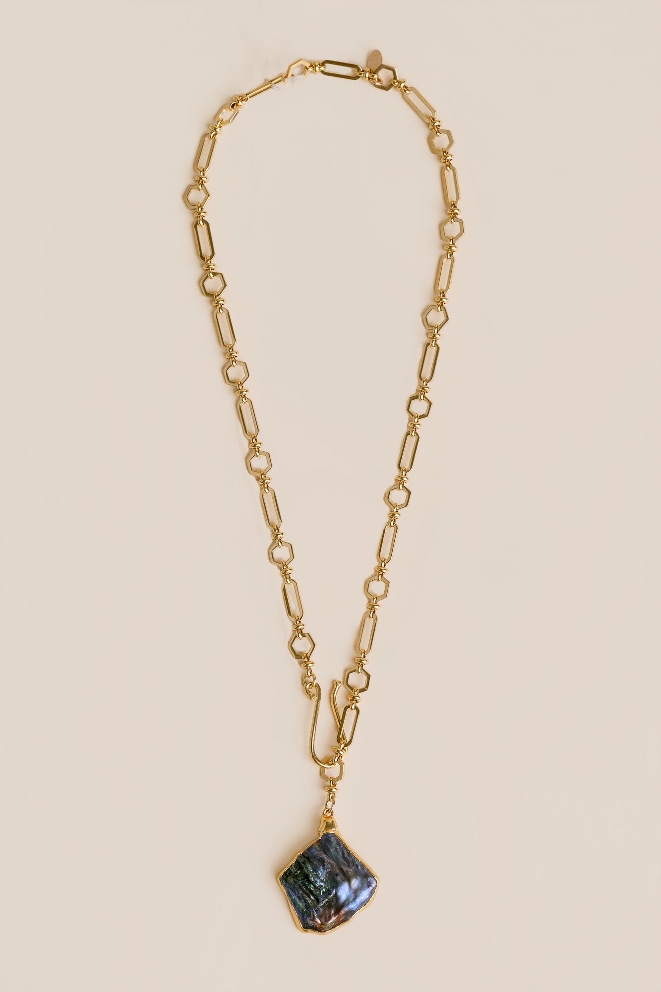 Keshi Pearl Hook Necklace