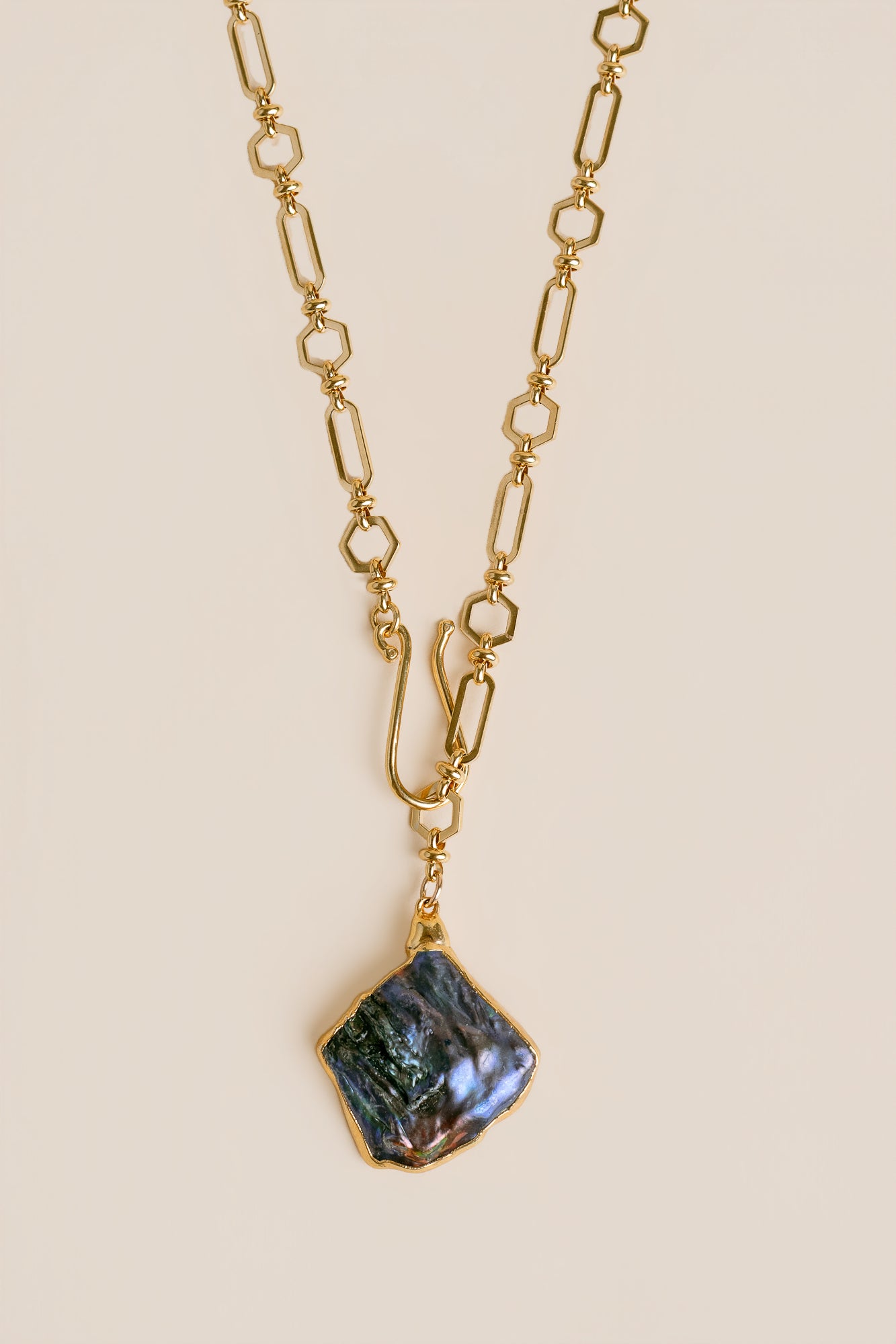 Keshi Pearl Hook Necklace
