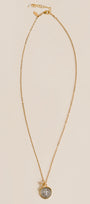 Lisa Marie Jewelry Saint Pendant & CZ Cross Charm Necklace