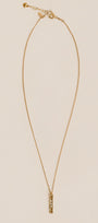 Lisa Marie Jewelry CZ Rectangle Charm Necklace