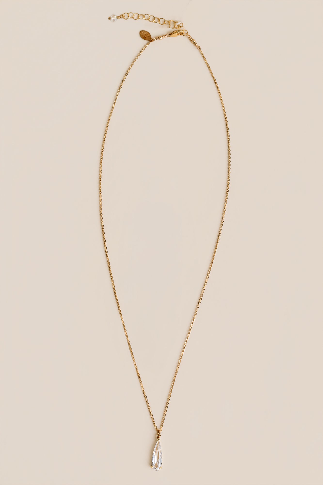 Teardrop CZ Necklace