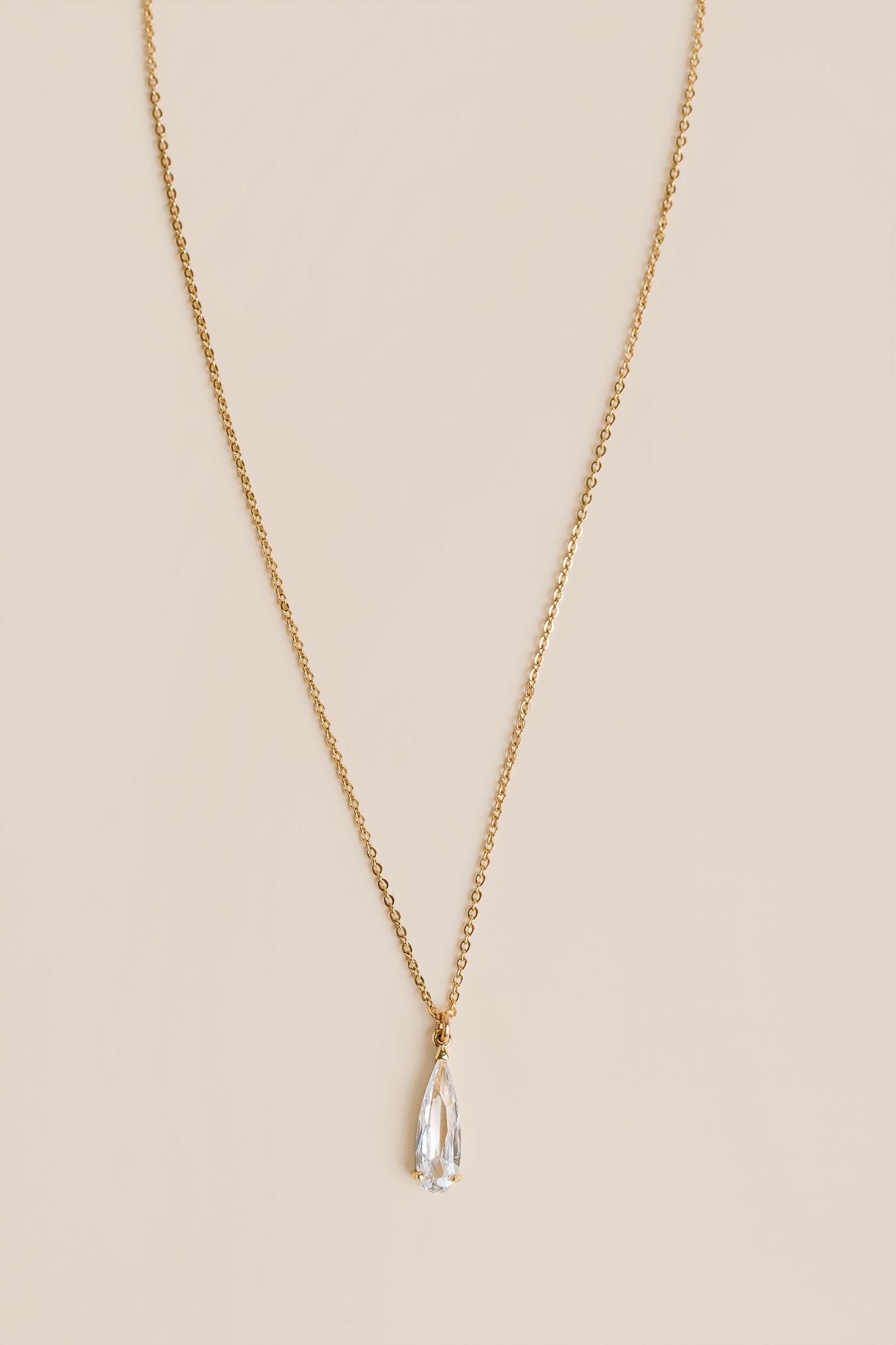 Teardrop CZ Necklace