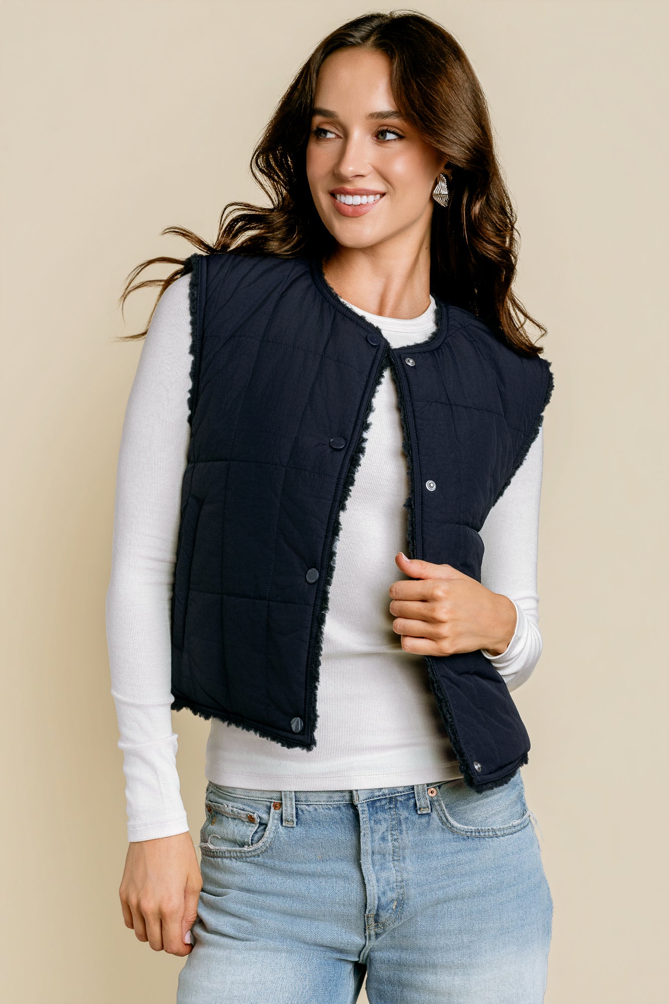 Velvet Onyx Reversible Vest