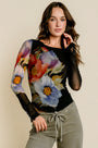 Free People Lilly Printed Long Sleeve Top