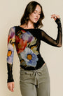 Free People Lilly Printed Long Sleeve Top