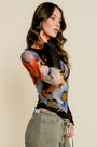 Free People Lilly Printed Long Sleeve Top