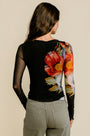 Free People Lilly Printed Long Sleeve Top