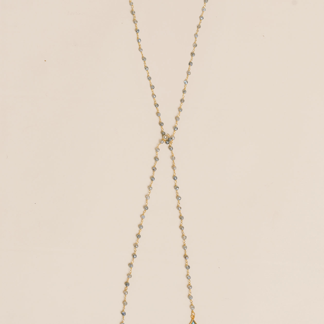 Labradorite Tie Necklace