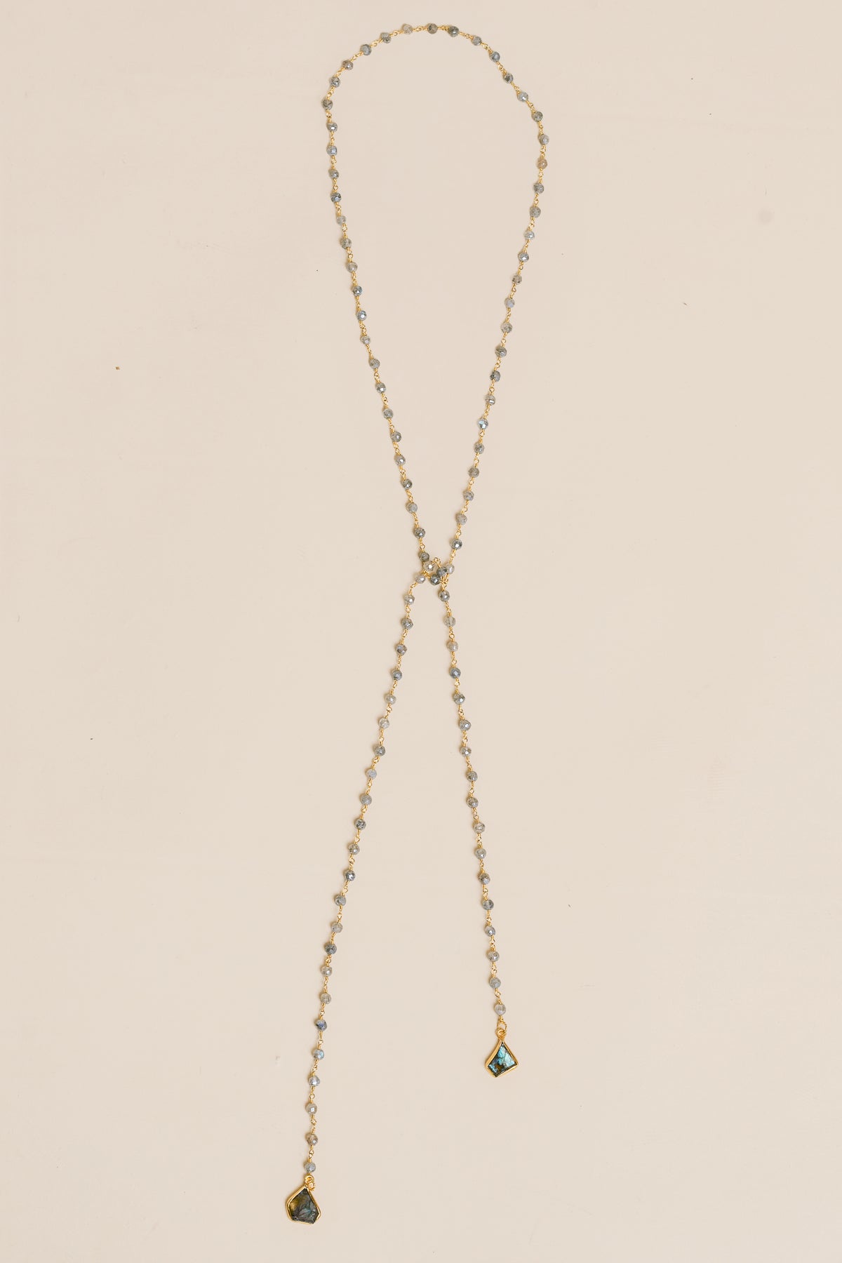 Labradorite Tie Necklace