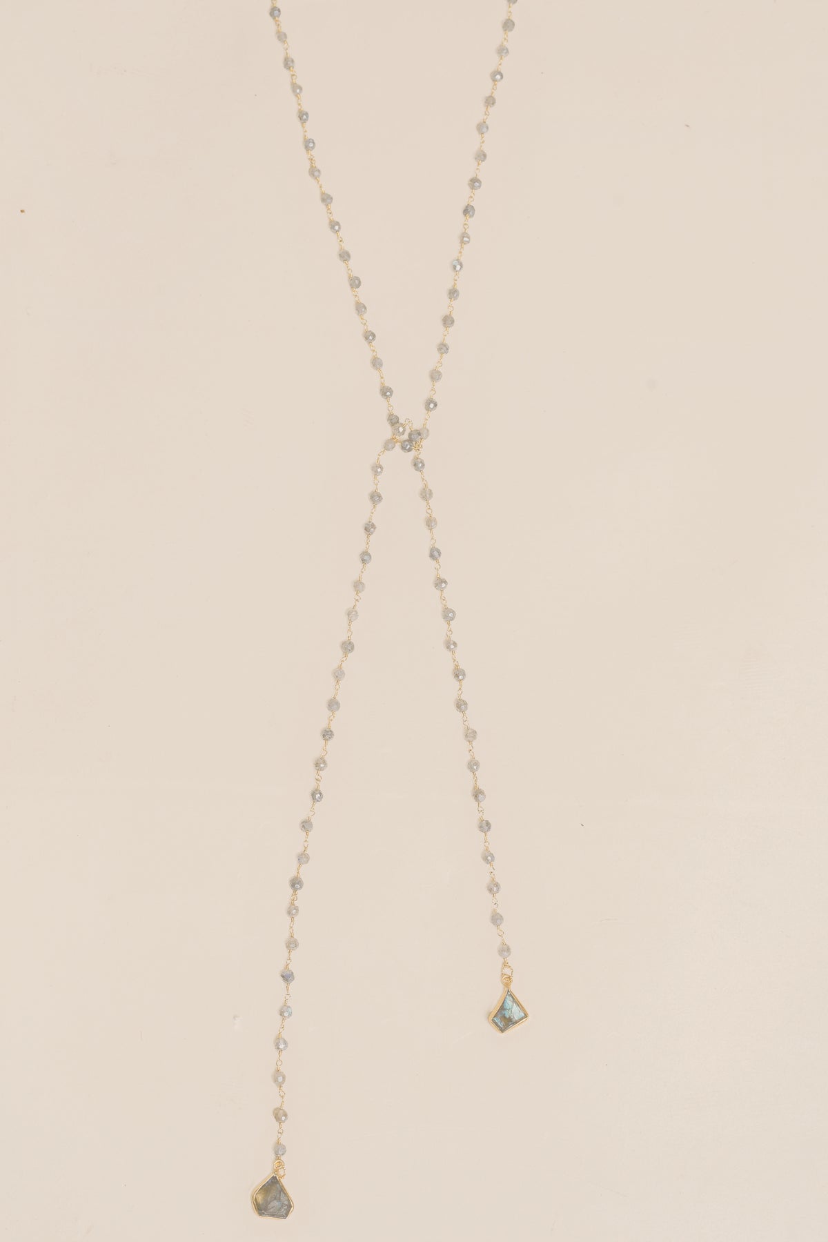 Labradorite Tie Necklace