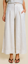 Linen Pleat Front Palazzo Pant