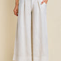 Linen Pleat Front Palazzo Pant