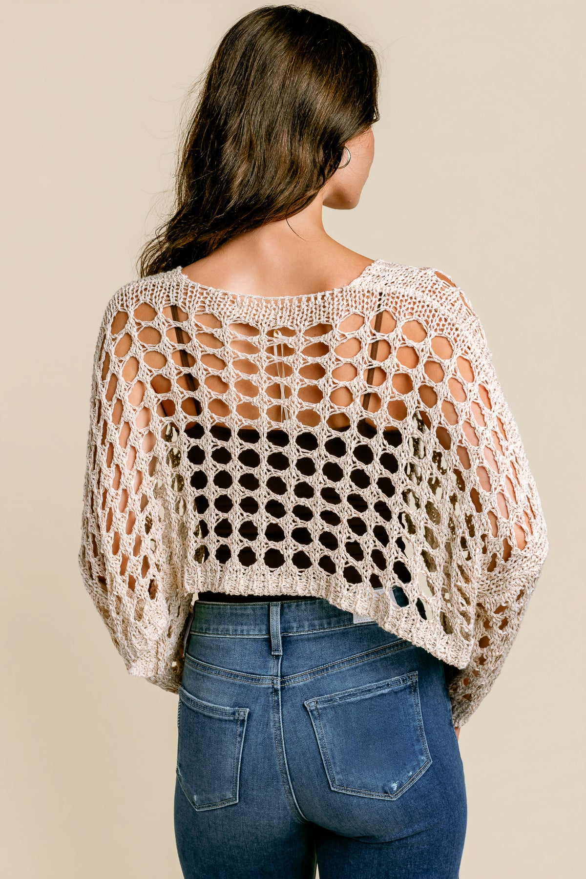 Metallic Crochet Crop Top