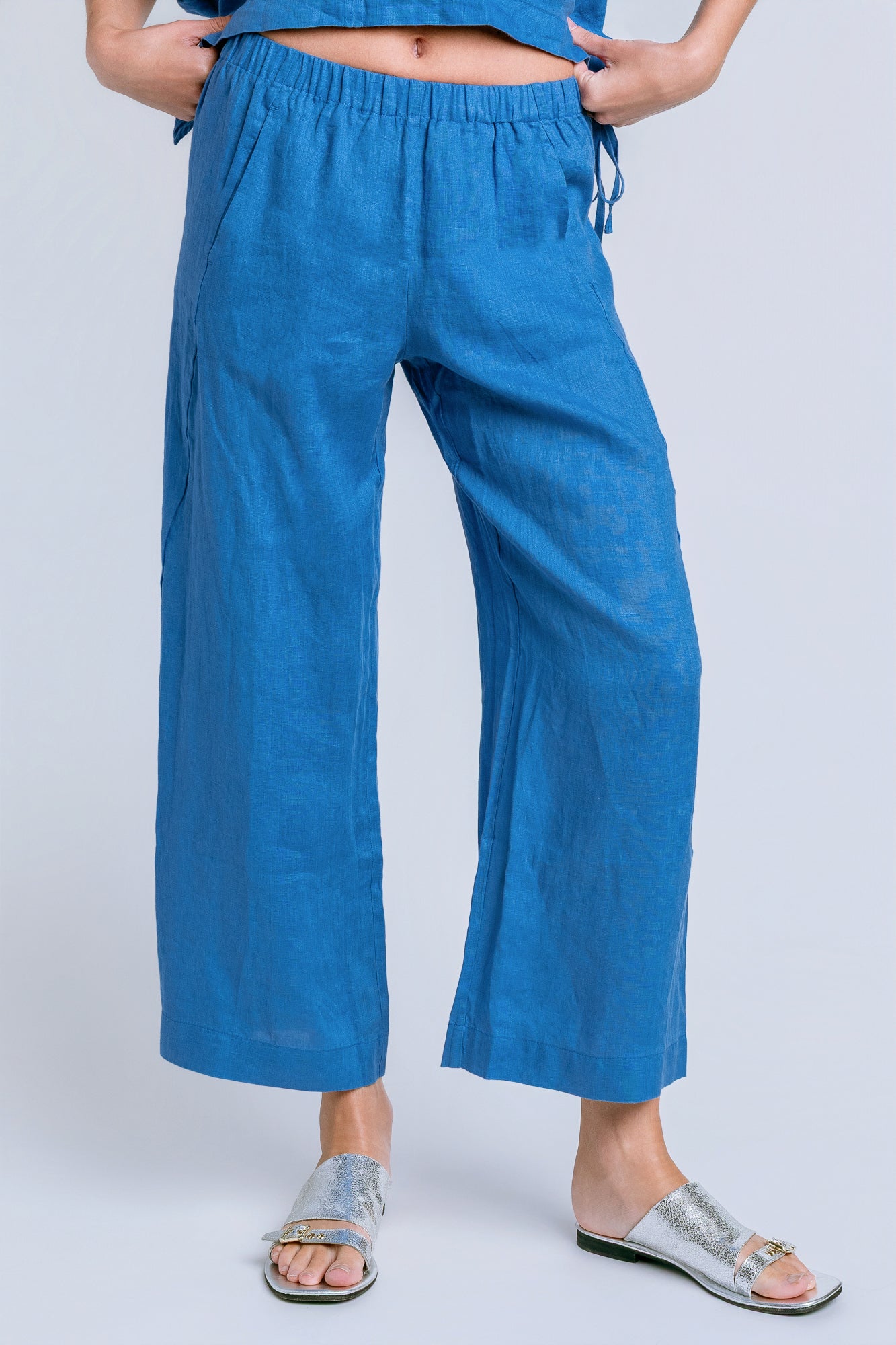 Velvet Lola Linen Straight Pant