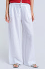 Milio Milano Tie Waist Wide Leg Linen Pant