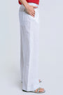 Milio Milano Tie Waist Wide Leg Linen Pant