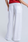 Milio Milano Tie Waist Wide Leg Linen Pant