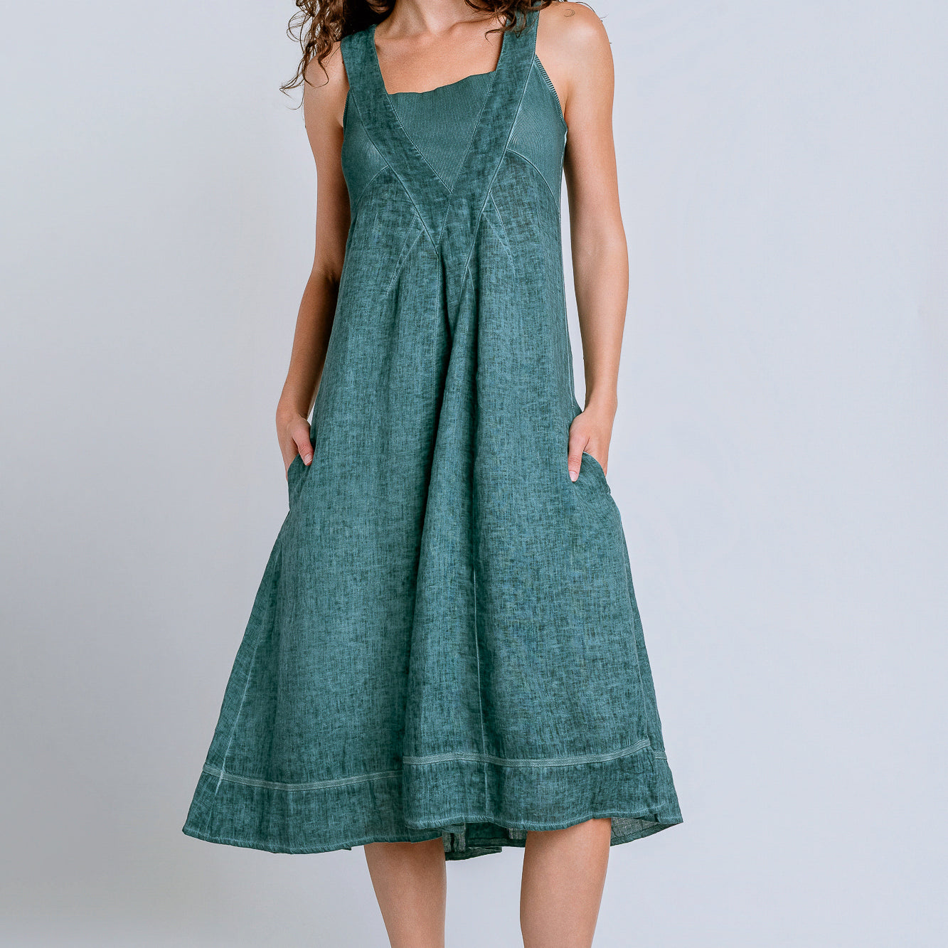Inizio Deco Linen Dress