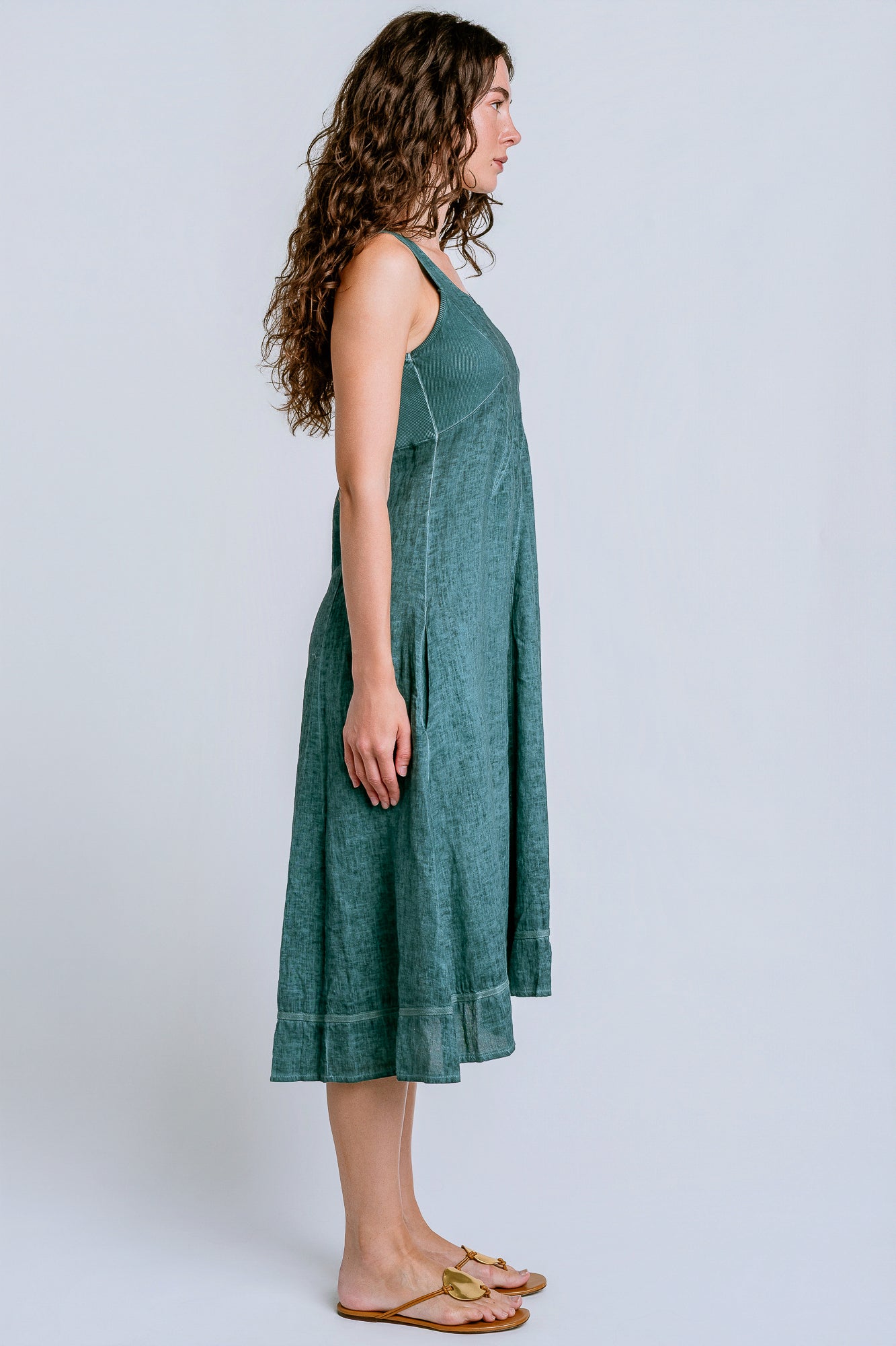 Inizio Deco Linen Dress