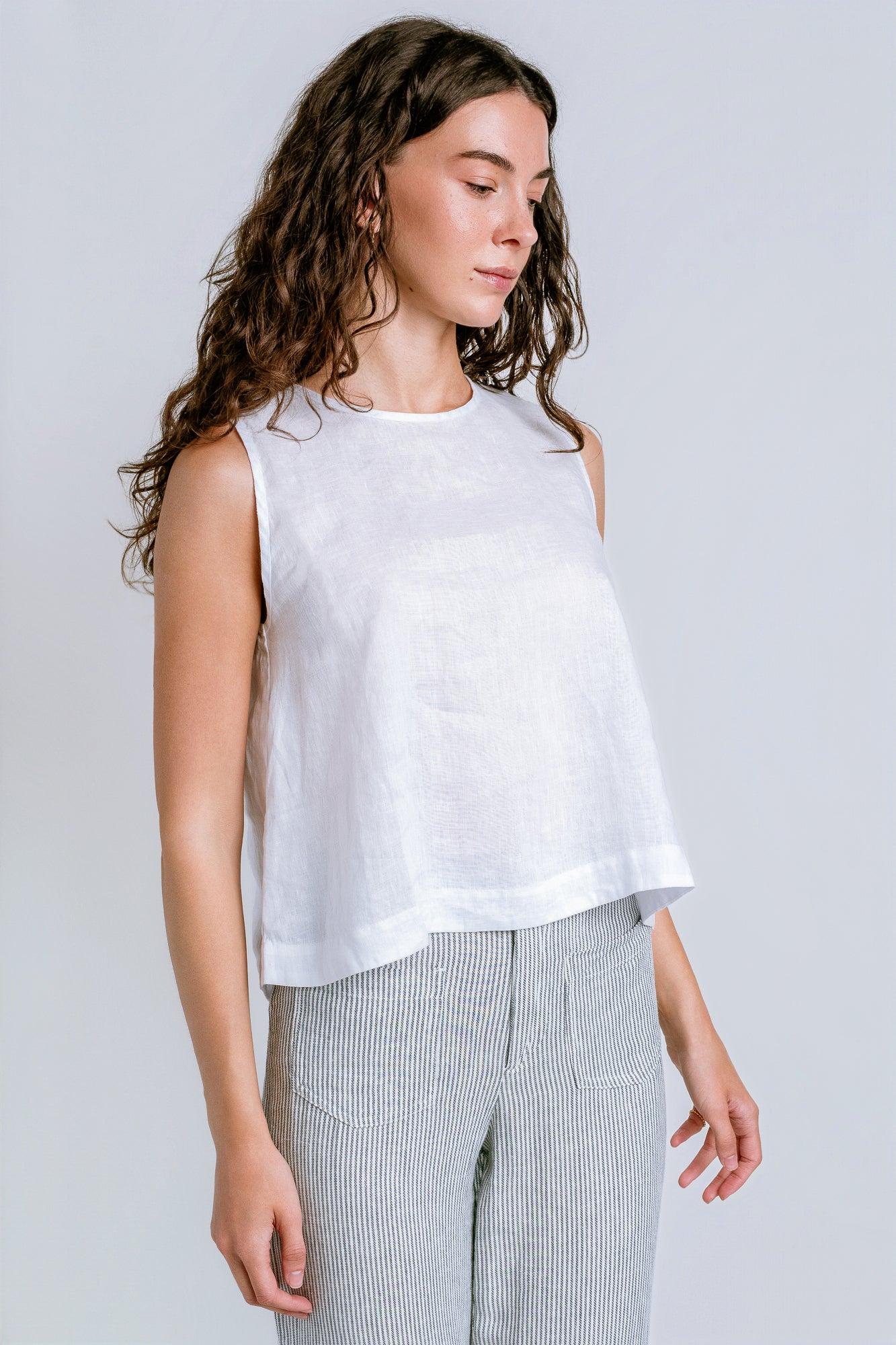 Velvet Maxine Linen Top