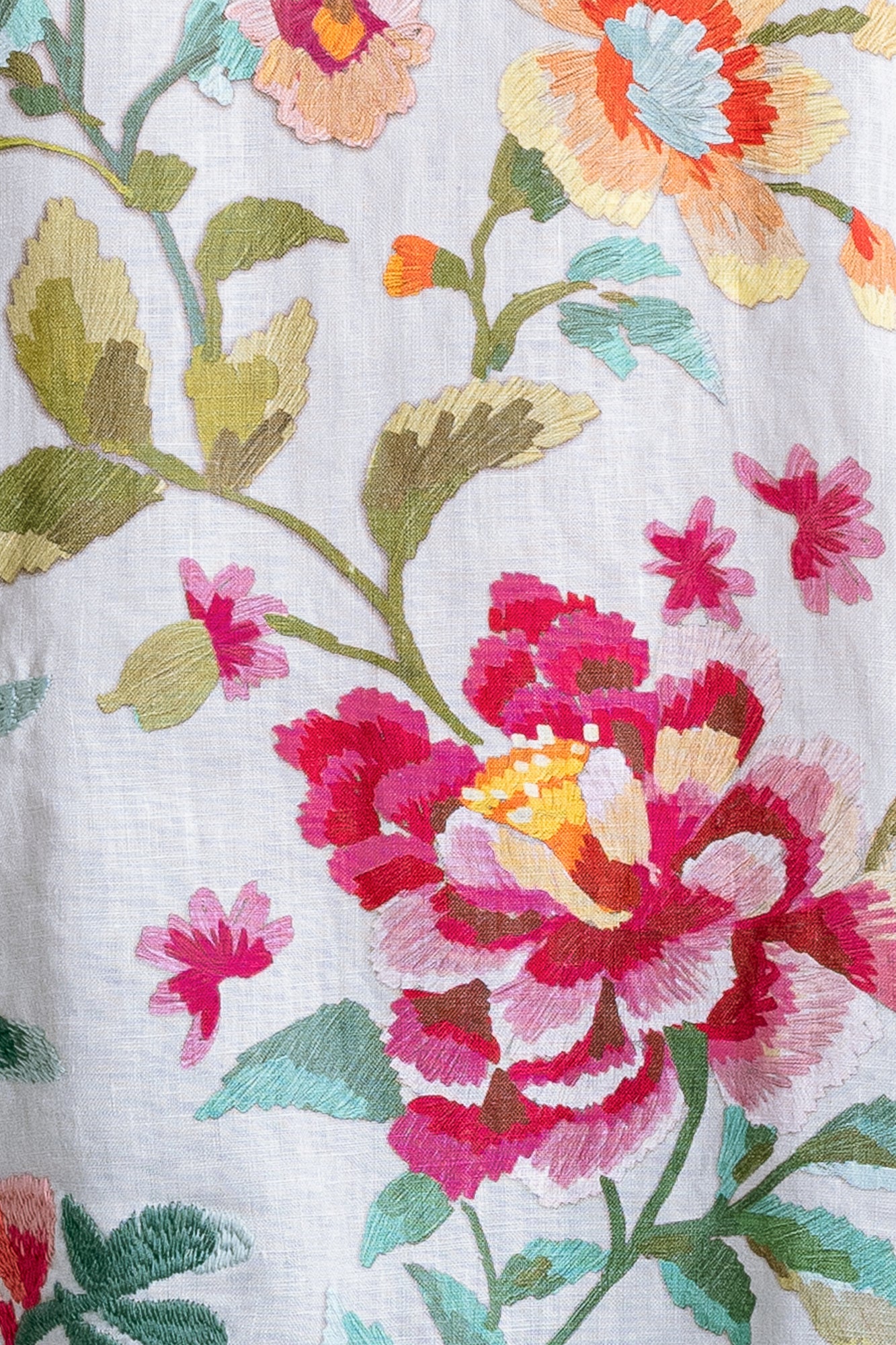 Johnny Was Split Neck Linen Blouse