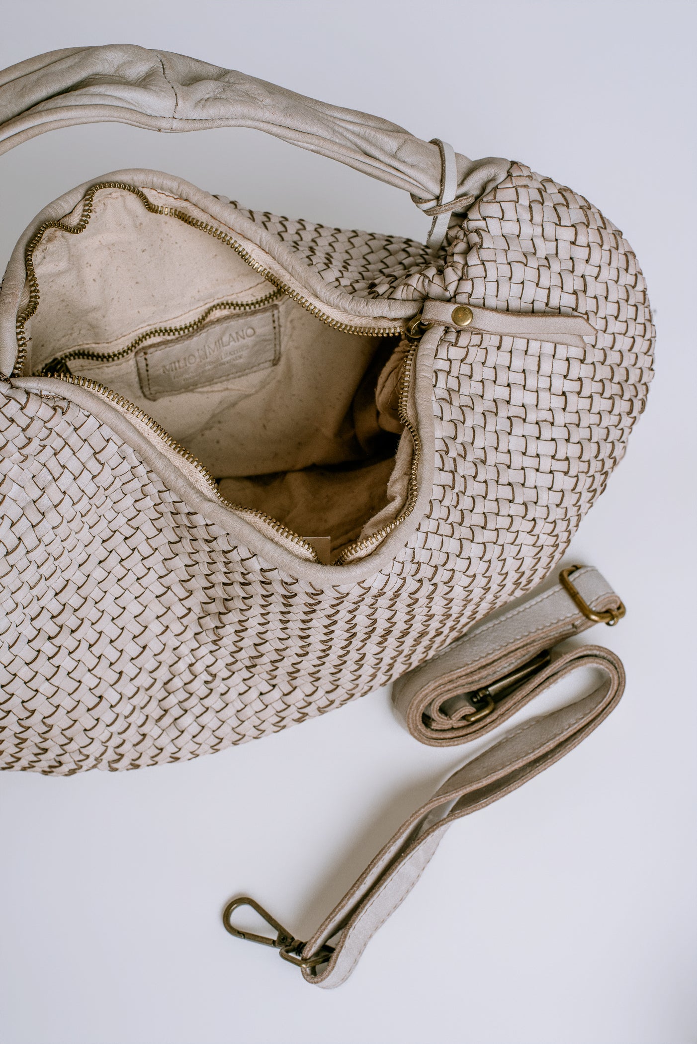 Milio Milano Intrecciato Braided Shoulder Bag