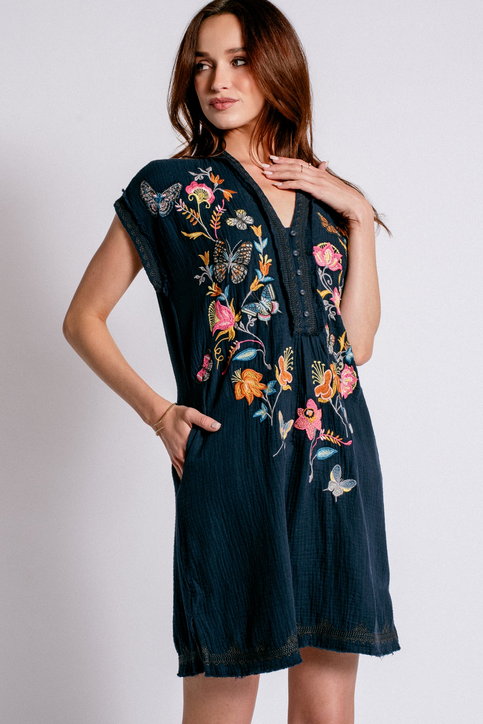 Johnny Was Borboleta Zippy Tunic Dress