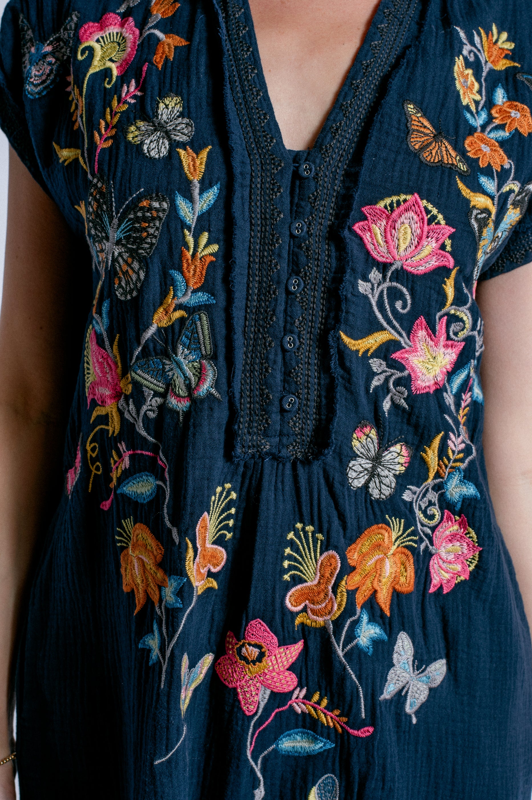 Johnny Was Borboleta Zippy Tunic Dress