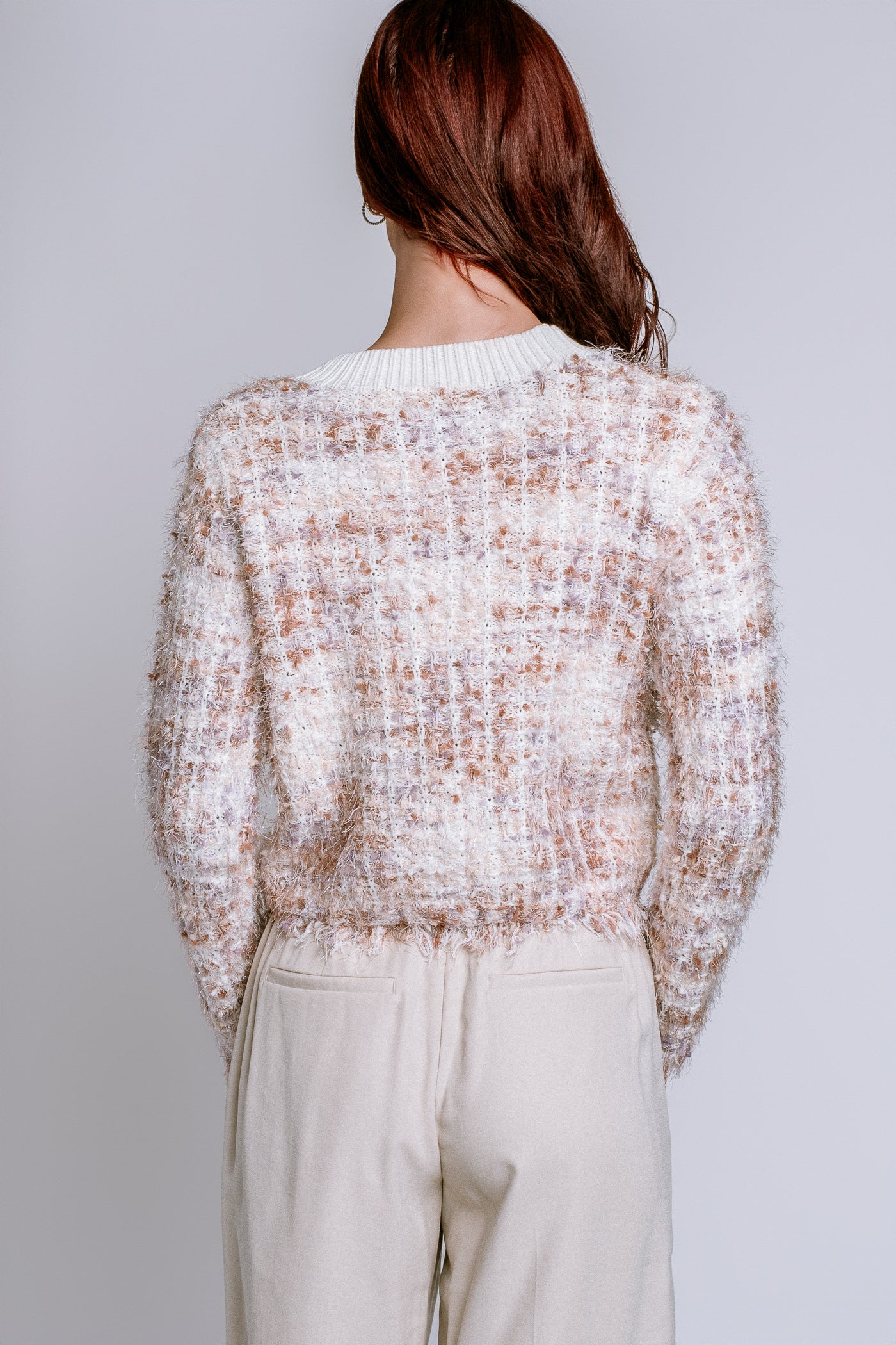 Hale Bob Boucle Cropped Cardigan