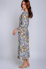 Hale Bob Aubriella Printed Long Sleeve Midi Dress