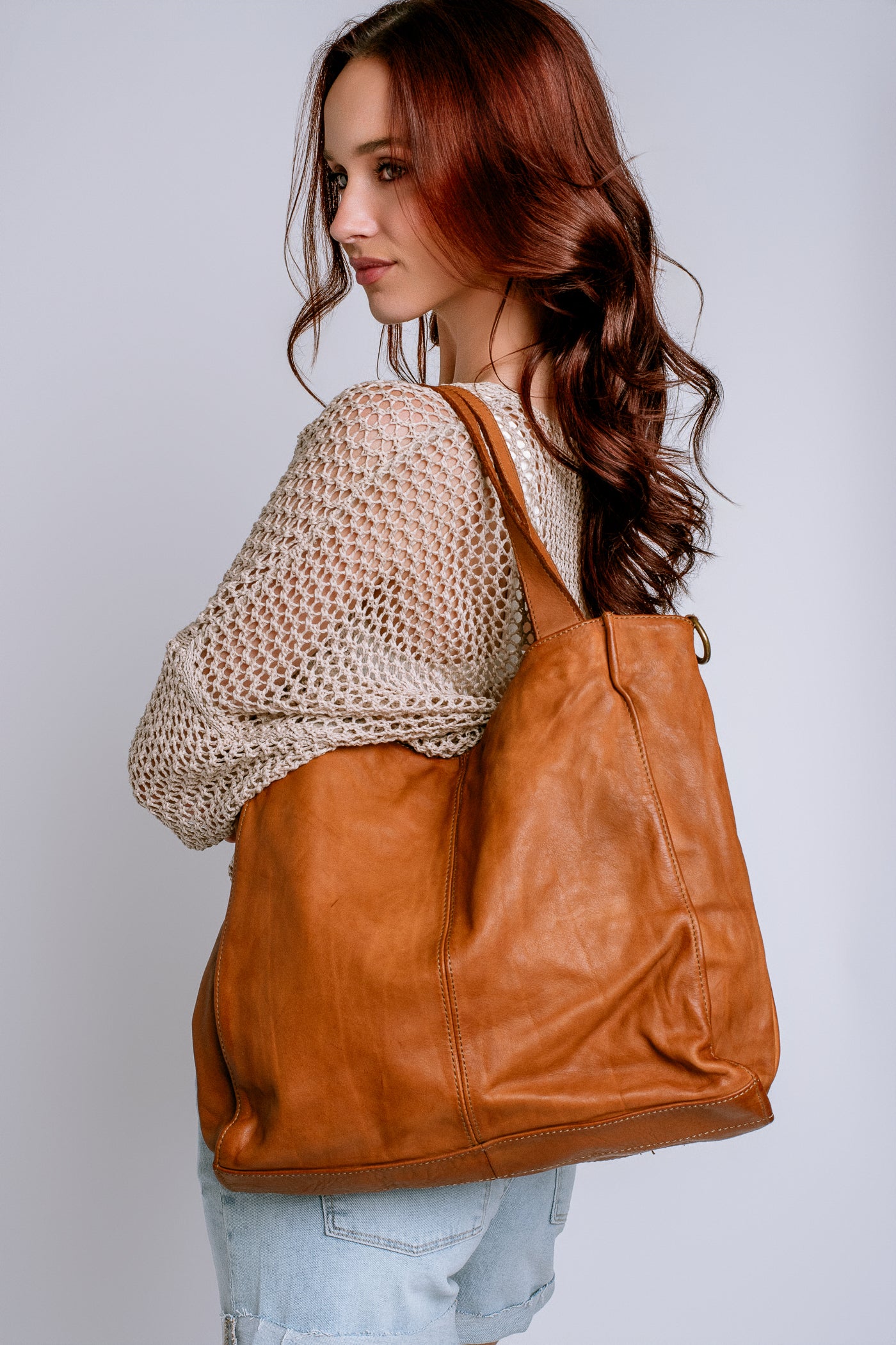 Milio Milano Distressed Leather Tote