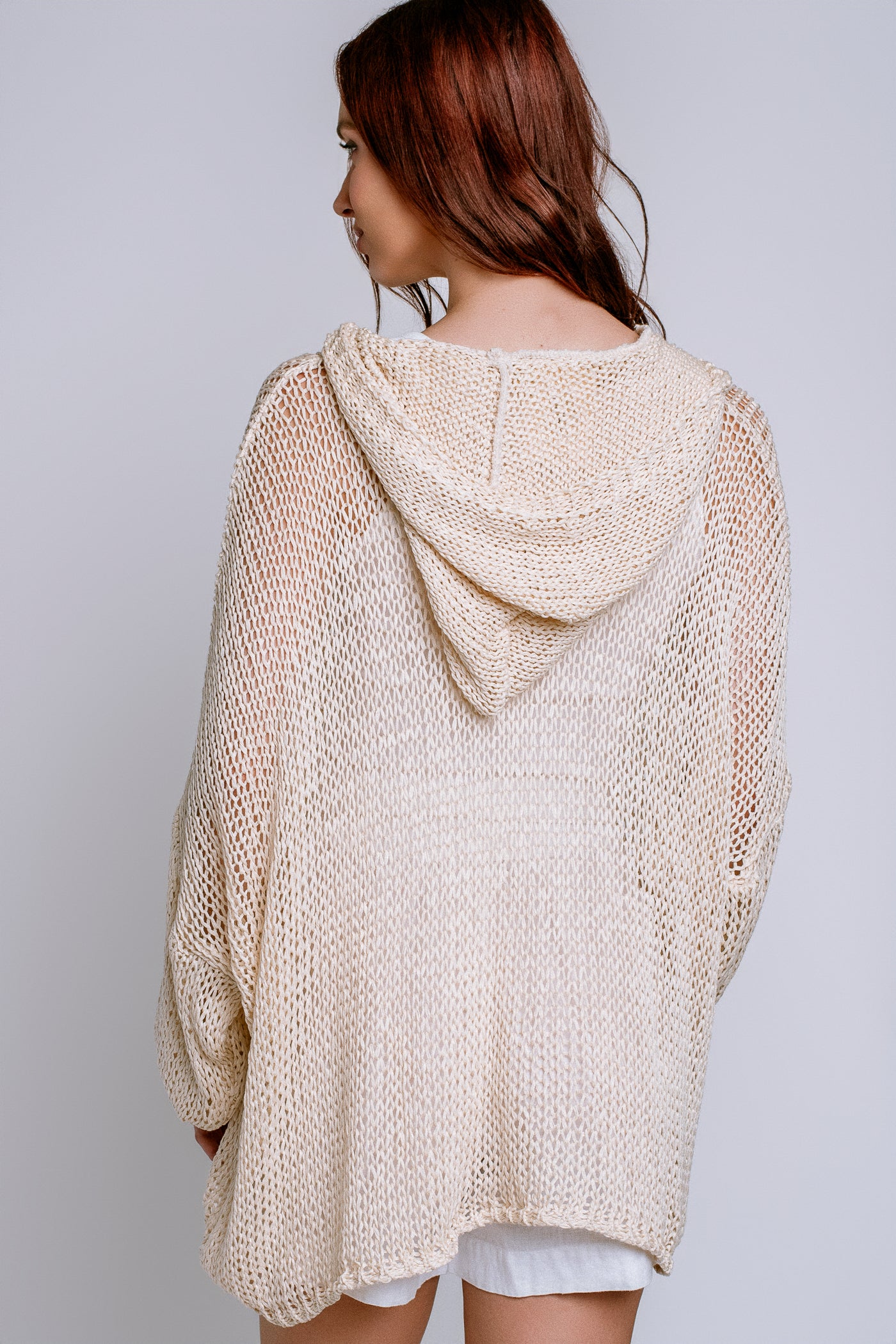 Milio Milano Crochet Hooded Poncho