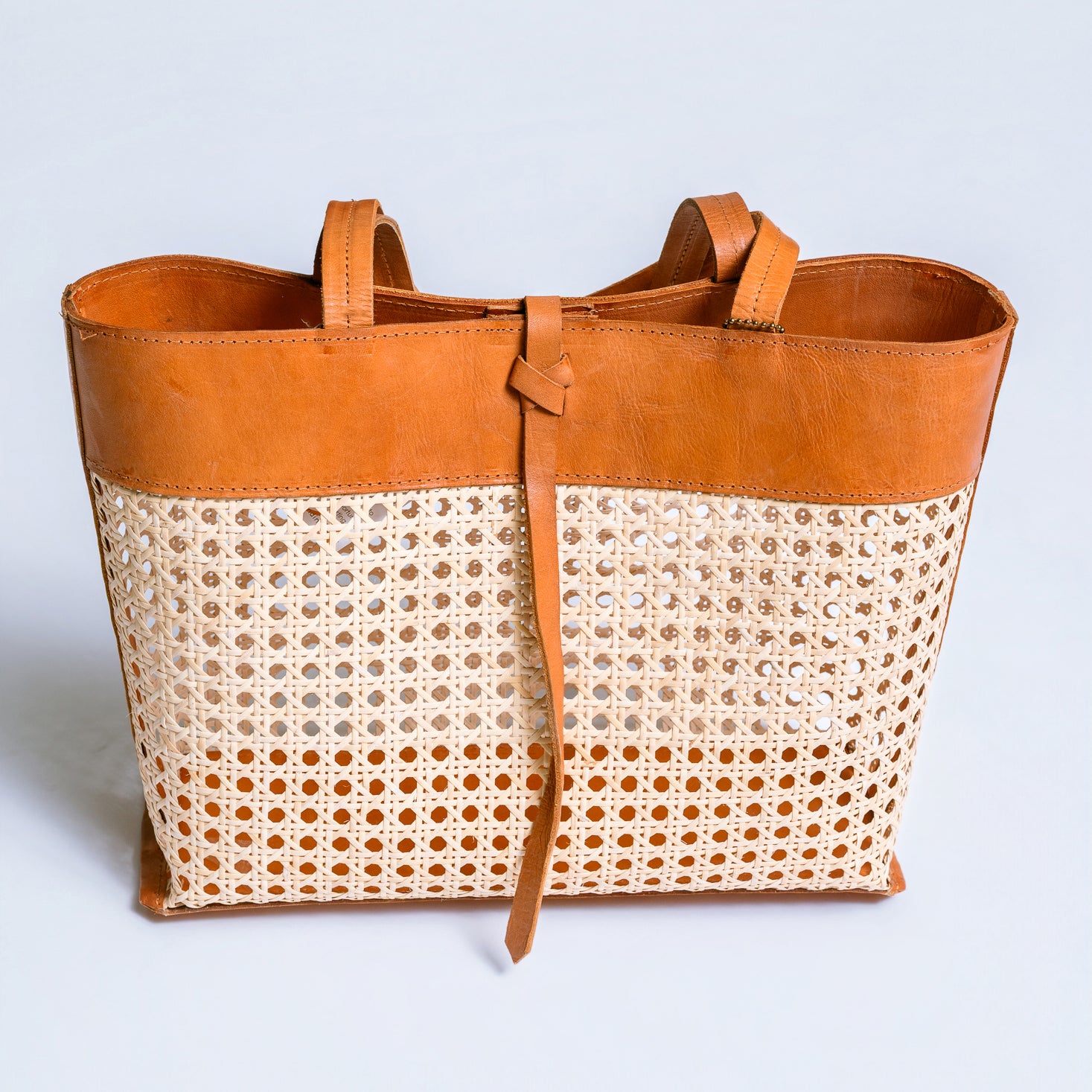 The Winding Road Rattan Cane Weave Tote