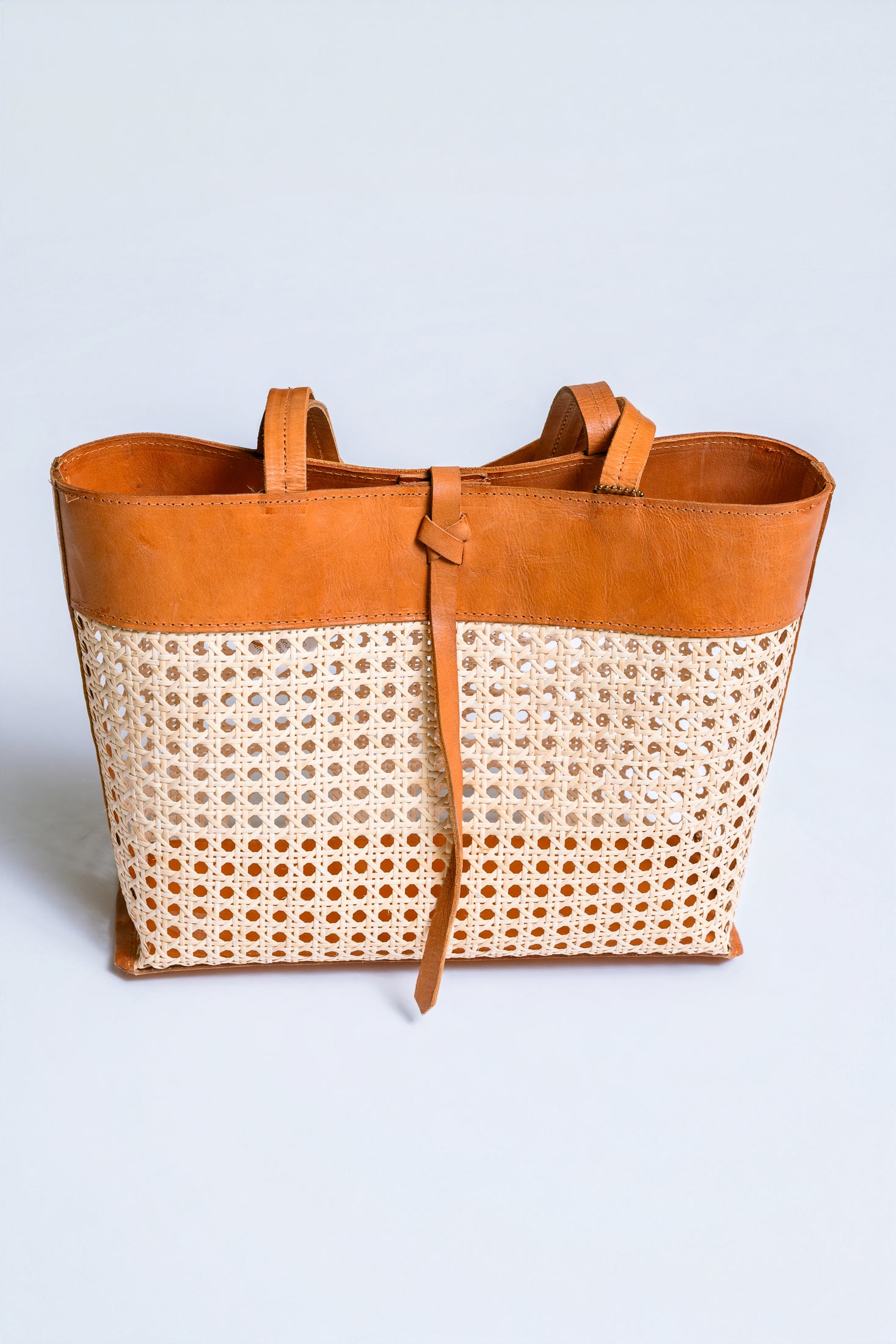The Winding Road Rattan Cane Weave Tote