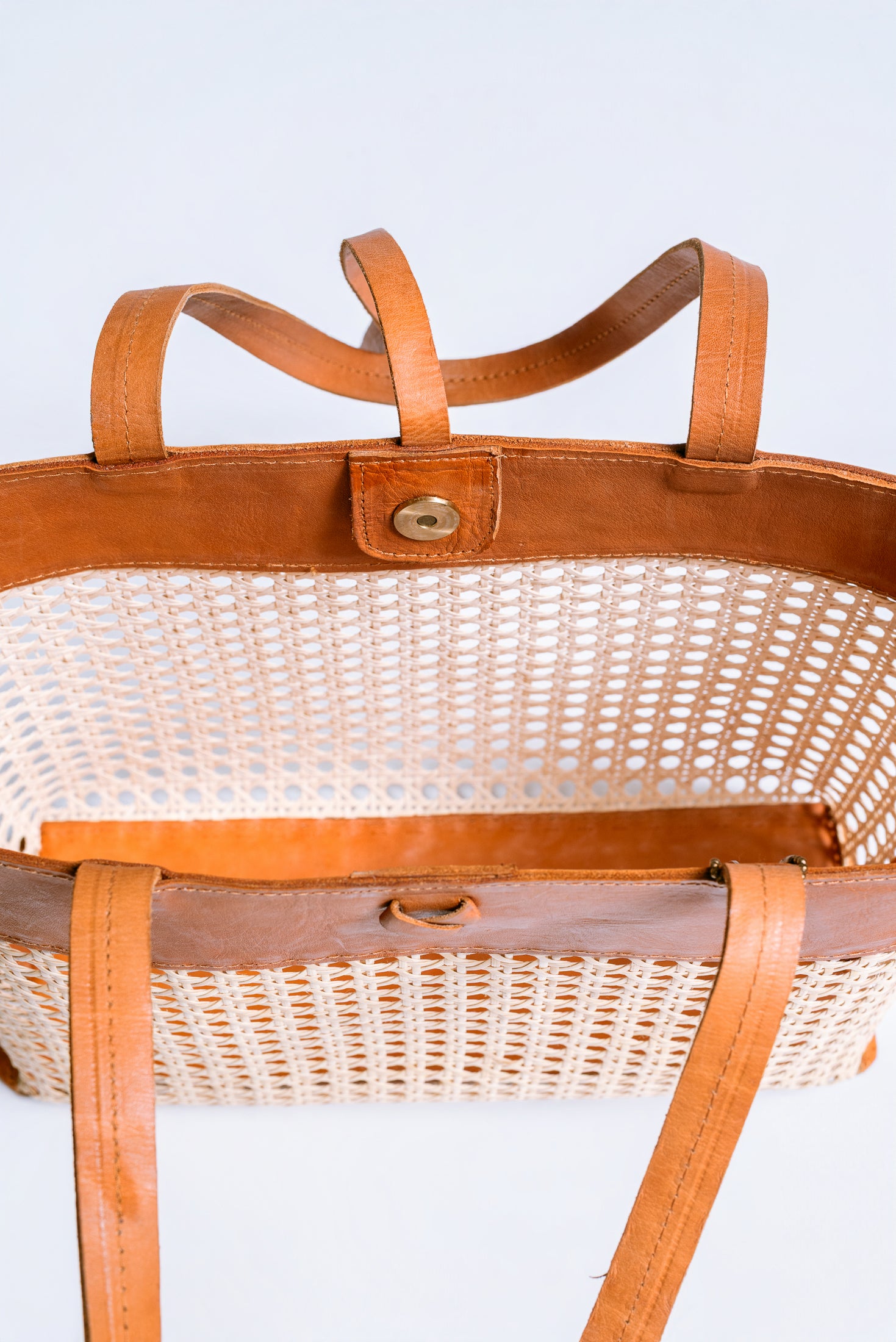 The Winding Road Rattan Cane Weave Tote