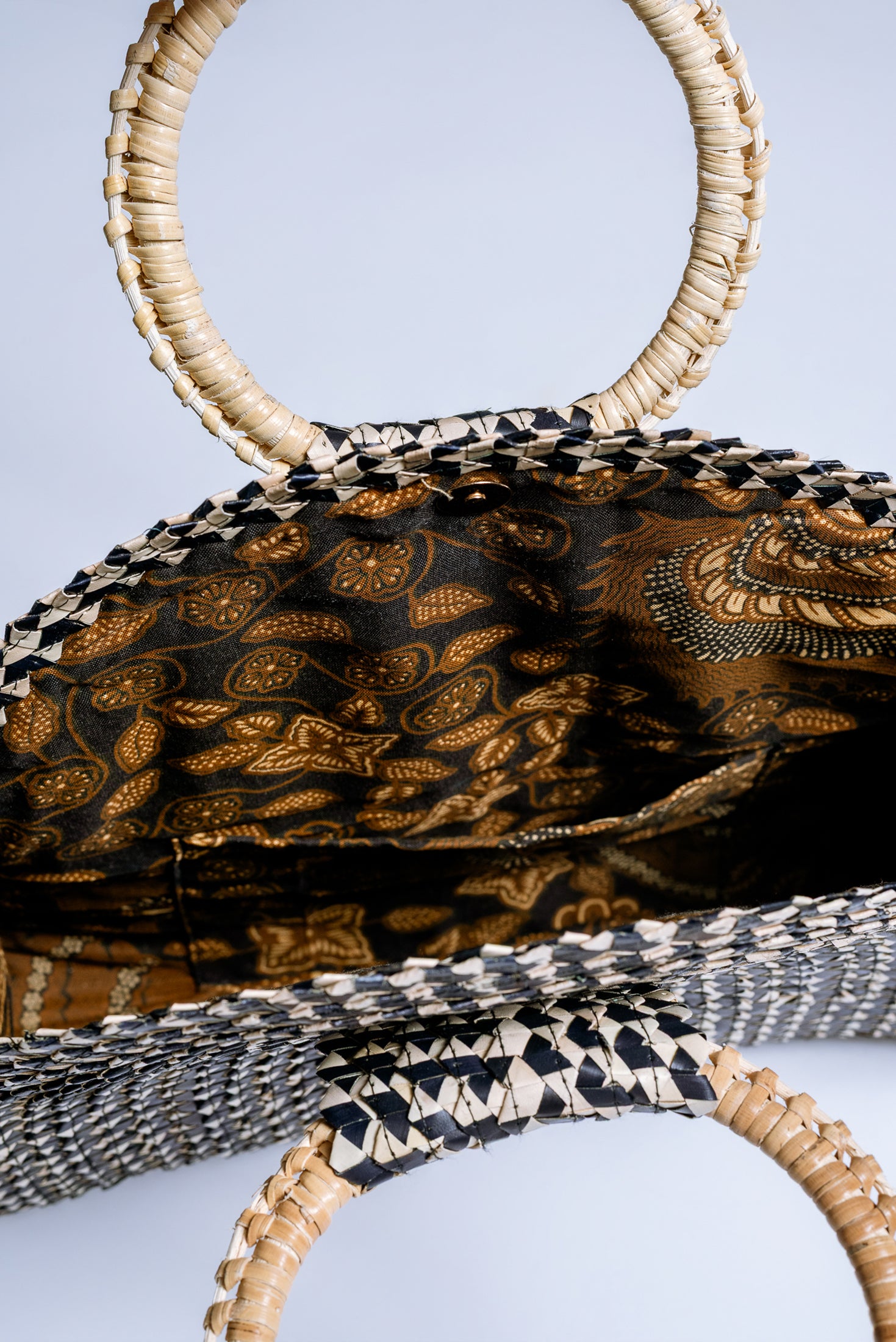 The Winding Road Foldover Palm Leaf Bag