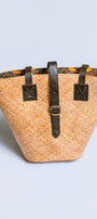 The Winding Road Rattan & Leather Beach Basket Tote