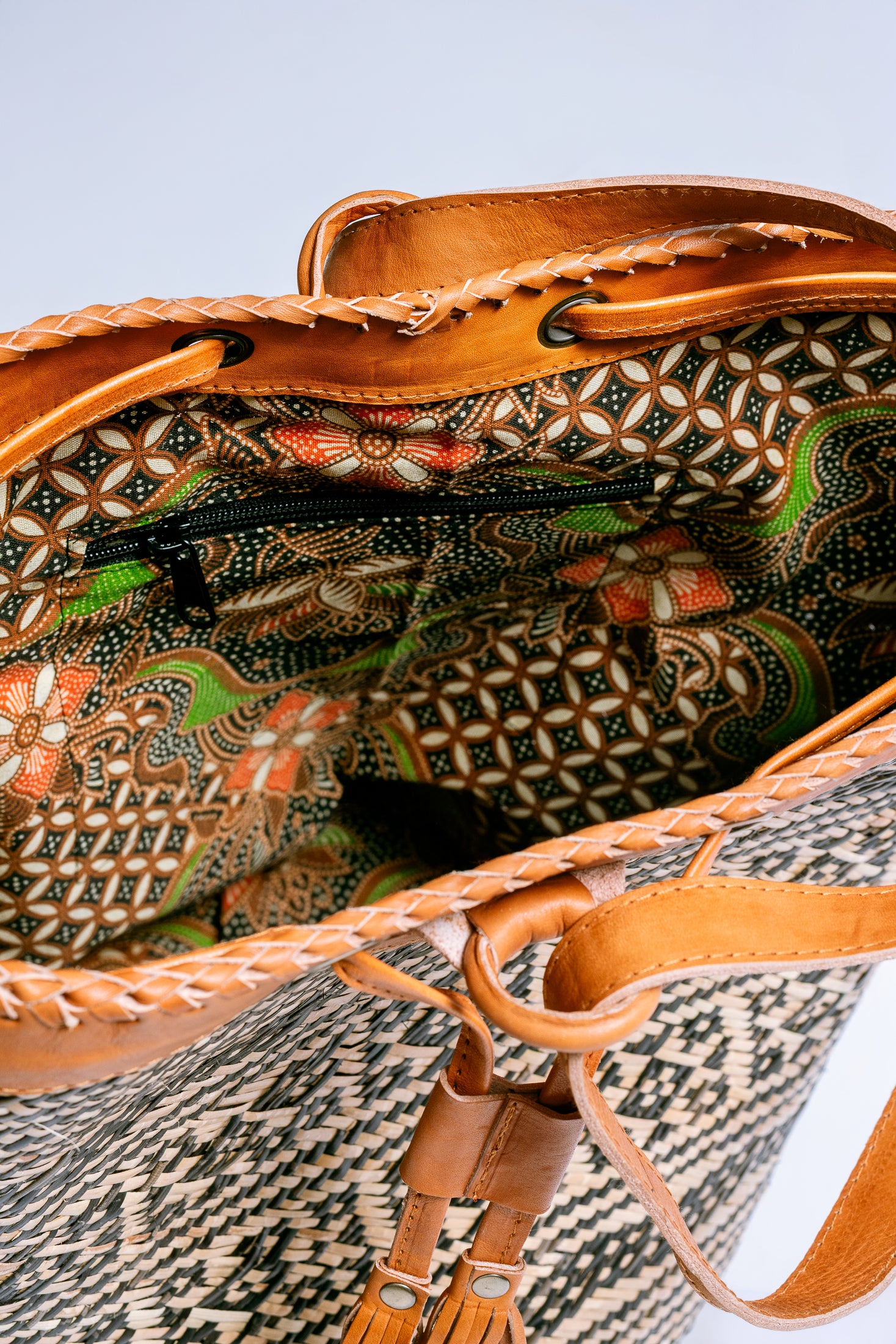 The Winding Road Rattan Tribal Sling Bag