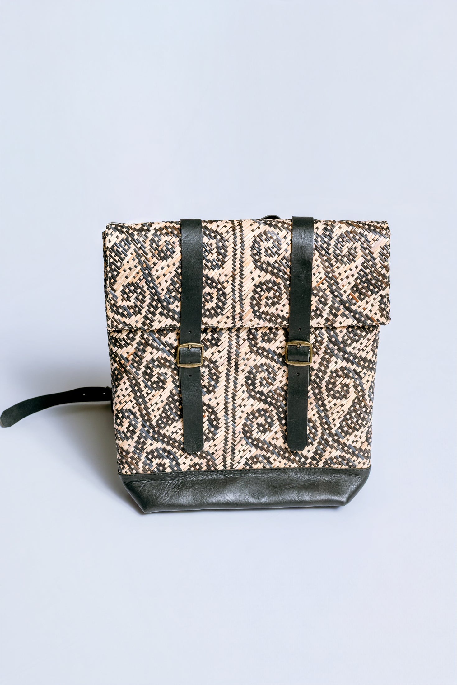 The Winding Road Rattan Tribal Weave Backpack