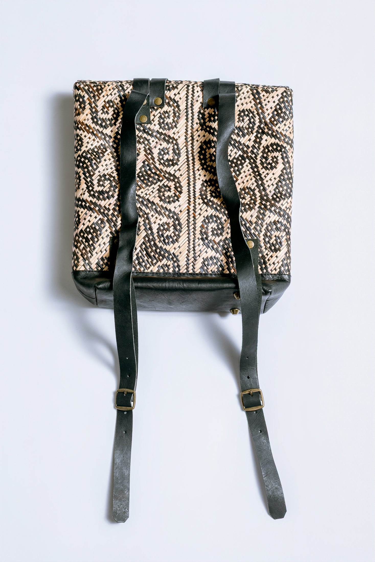 The Winding Road Rattan Tribal Weave Backpack