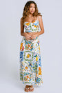 Milio Milano Floral Tile Print Skirt