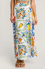 Milio Milano Floral Tile Print Skirt