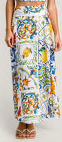 Milio Milano Floral Tile Print Skirt