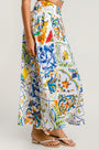 Milio Milano Floral Tile Print Skirt